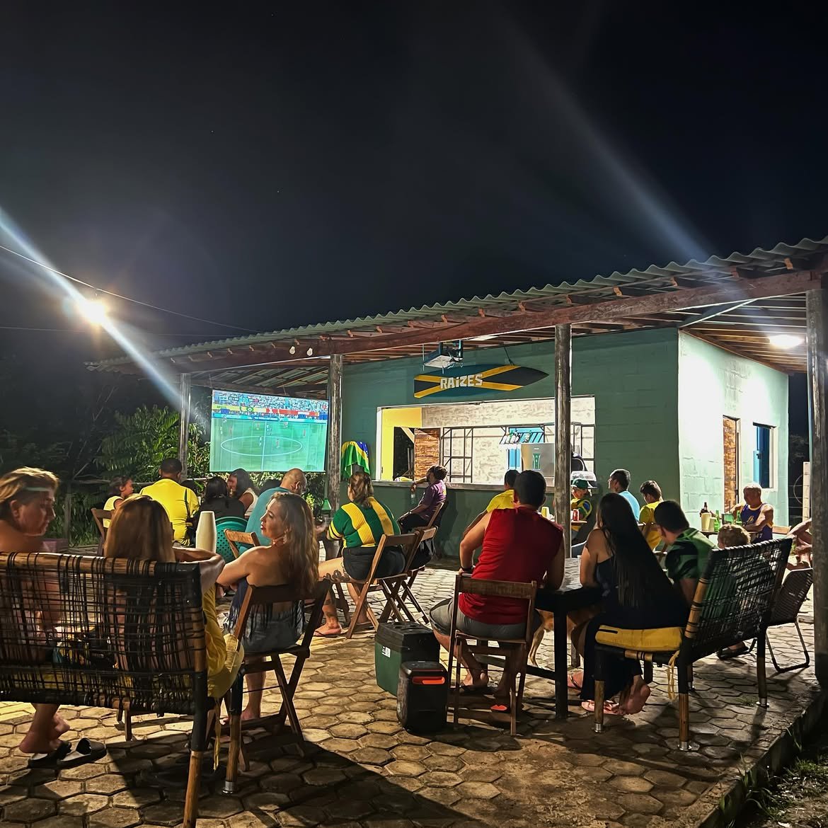 Ambiente do restaurante da Casa Raízes
